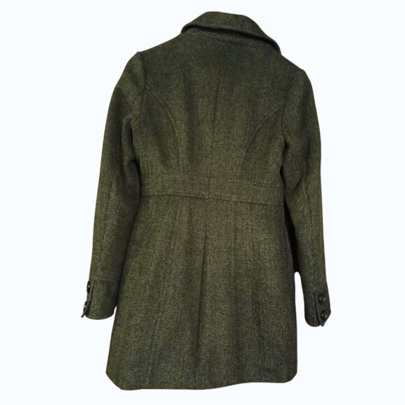 TULLE Green/Gray Wool Peacoat S - Picture 6 of 10